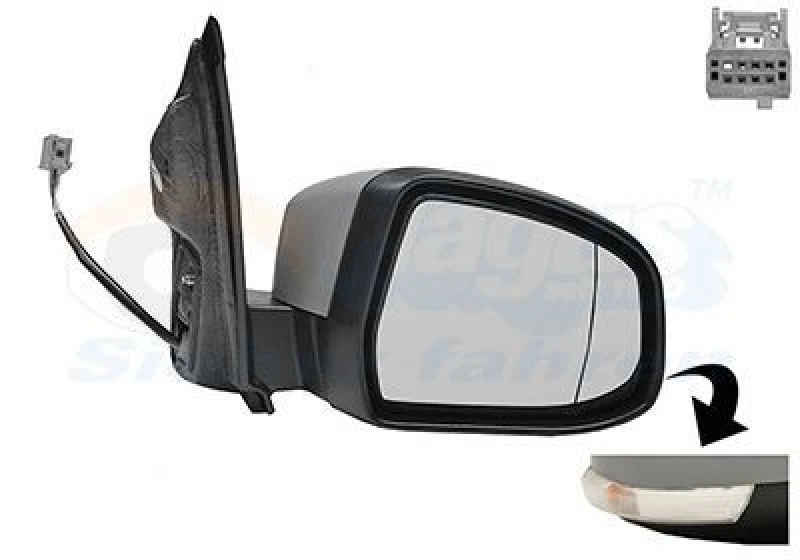 Image of VAN WEZEL Wing mirror VAN WEZEL 1866808