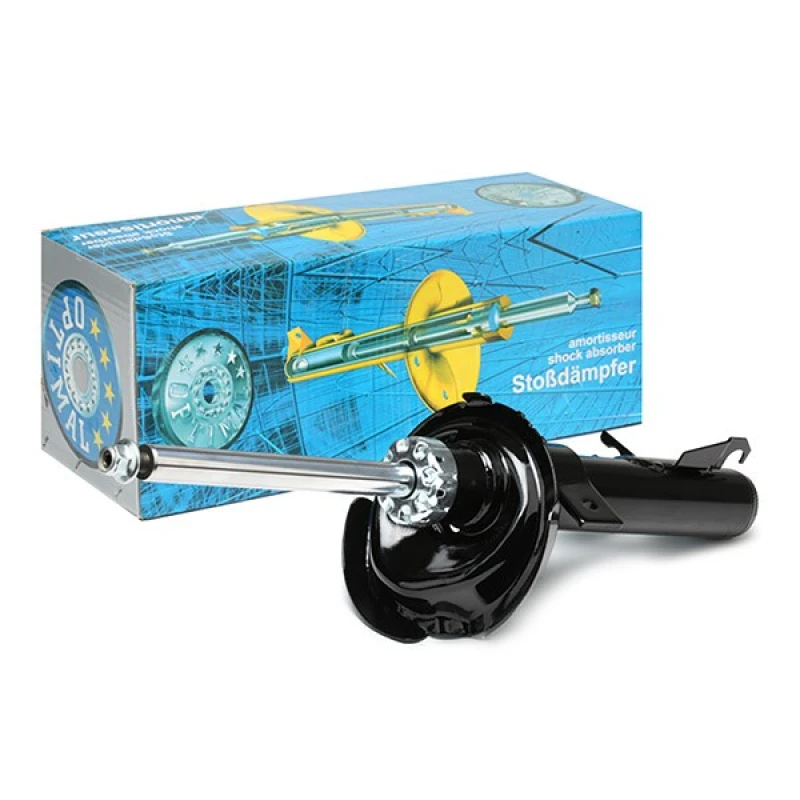 Image of OPTIMAL A-3762GL Shock absorber Front Axle Left, Gas Pressure, Twin-Tube, Suspension Strut, Bottom Clamp Shock Absorber (854)
