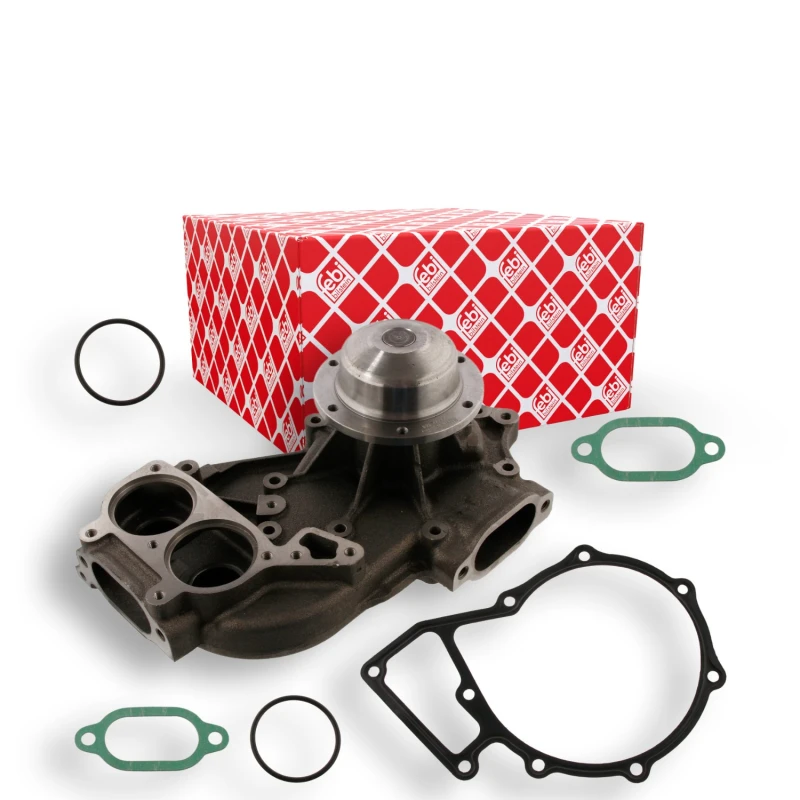 Image of FEBI BILSTEIN 35572 Water pump Grey Cast Iron, with gaskets/seals Grey Cast Iron Water Pump (1260)