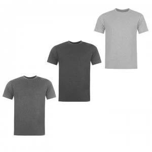 image of Donnay 3 Pack T Shirts Mens - GreyM/CharM/Blk