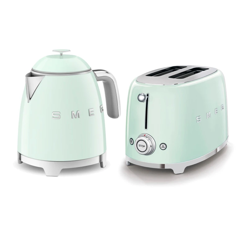 Image of Smeg 50s Style Mini Kettle and Toaster Green unisex Medium