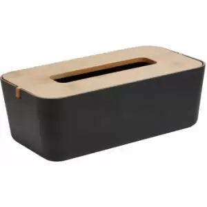 image of Premier Housewares Canyon Black Tissue Box