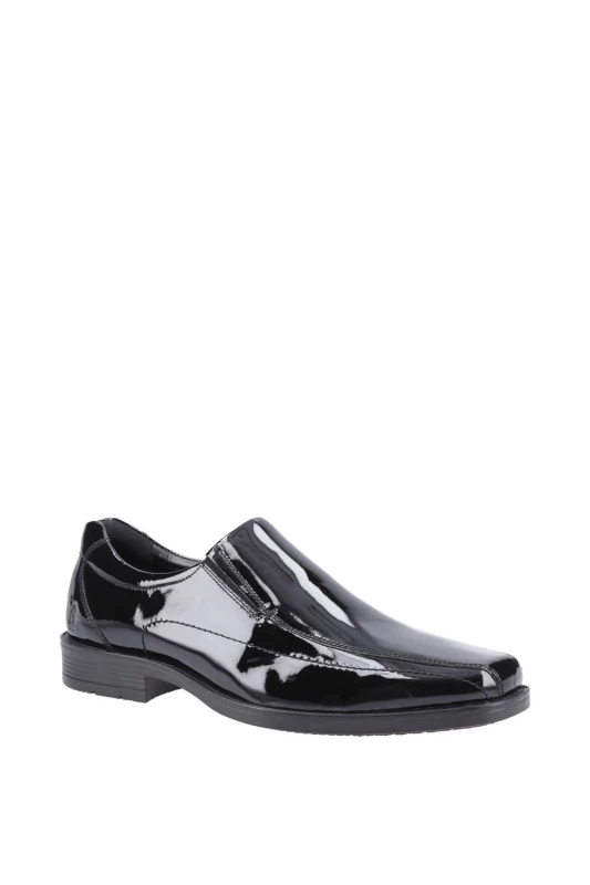 Image of Hush Puppies Mens Brody Slip On Patent in Black Size: 6 Black Male 6