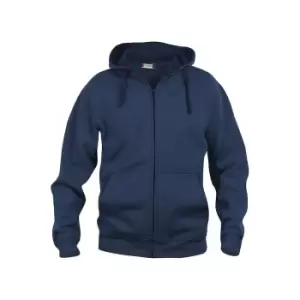 Image of Clique Mens Basic Full Zip Hoodie (3XL) (Dark Navy)