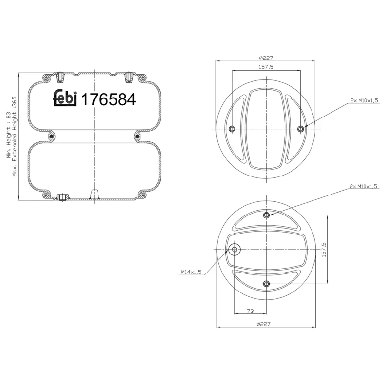 Image of Boot, air suspension FEBI BILSTEIN 176581