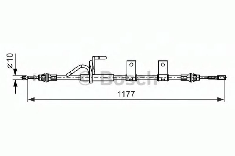 Image of Bosch 1 987 482 404 Brake Cable 1177mm Cable,parking brake (124)