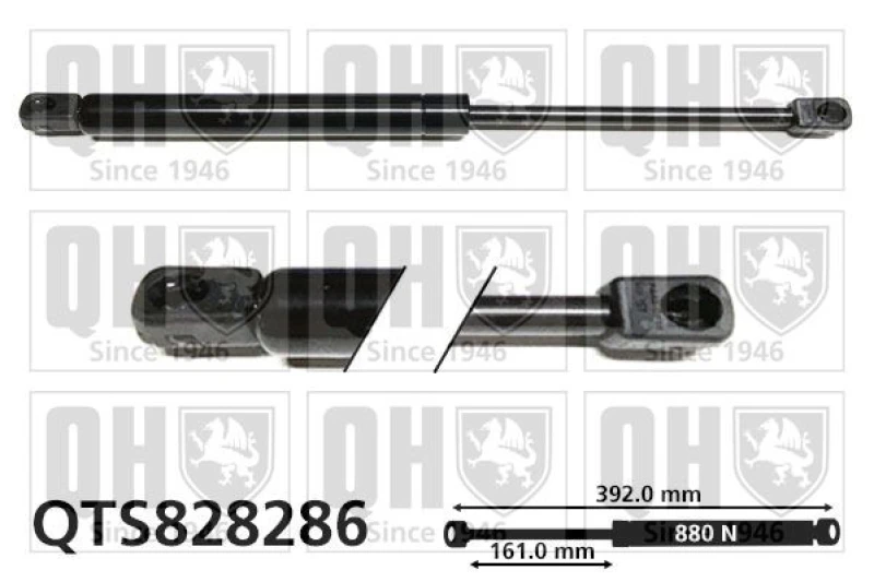 Image of QUINTON HAZELL Tailgate strut QUINTON HAZELL QTS828286