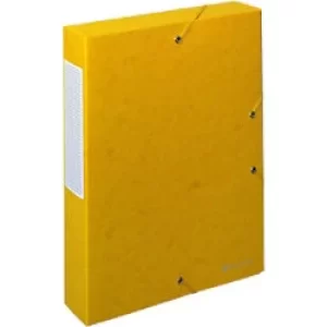 Image of Scotten Elasticated Box File A4 60mm, Yellow, Pack of 10