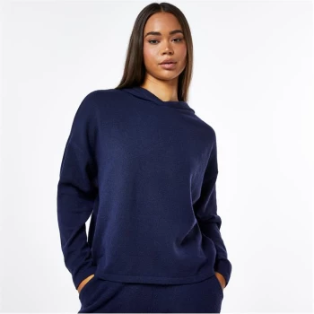 image of Jack Wills Lounge Knitted Hoodie - Blue