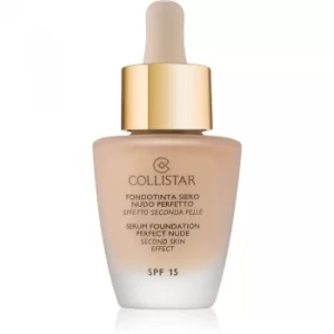 Image of Collistar Serum Foundation Perfect Nude Brightening Foundation for Natural Look SPF 15 Shade 1 Ivory 30ml