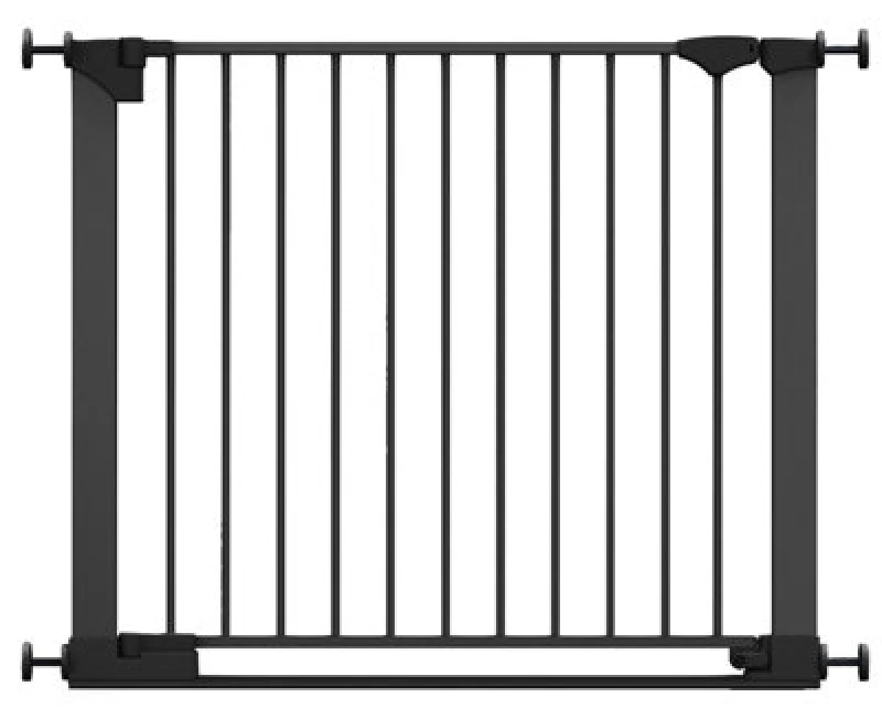 Image of Safetots Safestep Gate, Black, 89Cm - 96Cm, Extra Low Walkthough, 74Cm Extra Wide Doorway, One Piece Extra Wide Baby Gate