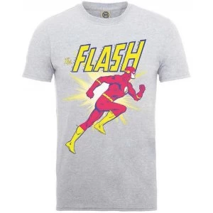 Image of DC Comics Originals Flash Running Mens X-Large T-Shirt - Grey