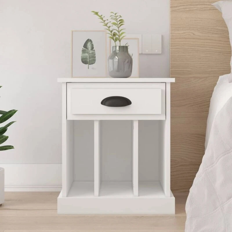 Image of VIDAXL Bedside Cabinet White 43x36x50cm vidaXL 8720845792343