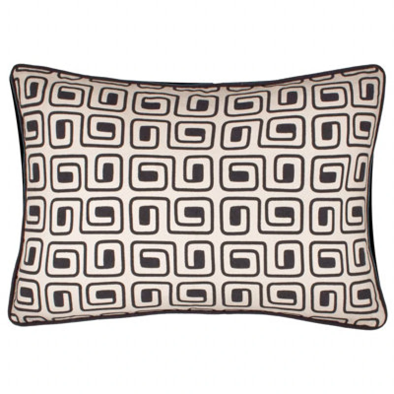 Image of Safara Printed Cushion Black / 35 x 50cm / Polyester Filled