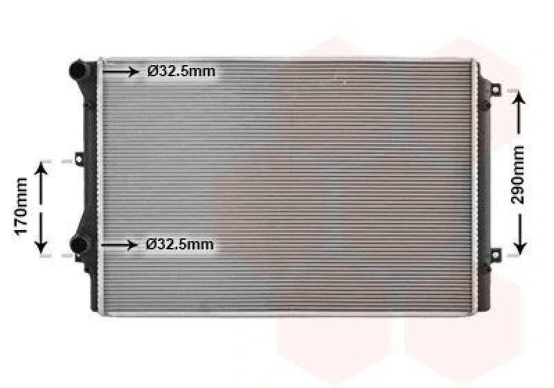 Image of VAN WEZEL Engine radiator VAN WEZEL 58012701