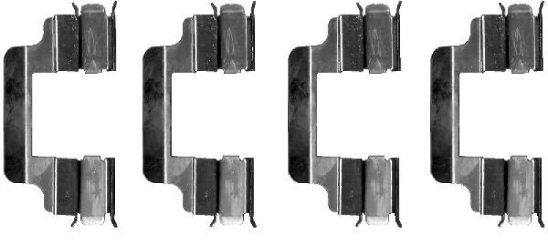Image of HELLA Brake pad fitting kit HELLA 8DZ 355 202-701