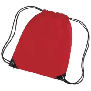 image of Bagbase Premium Gymsac Water Resistant Bag (11 Litres) (Pack Of 2) (One Size) (Classic Red)