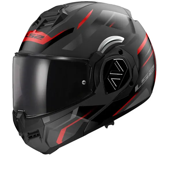 Image of LS2 FF906 Advant Kuka Matt Black Red-06 Modular Helmet Size S