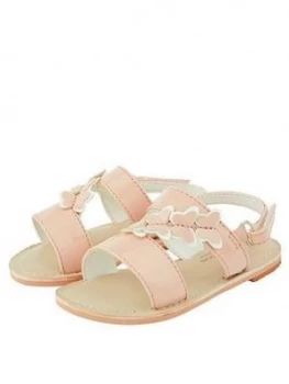 image of Monsoon Baby Girls Bonnie Butterfly Sandal - Pale Pink