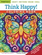 Image of think happy coloring book craft pattern color chill