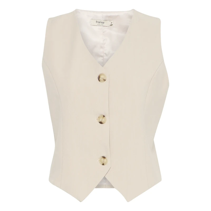Image of fransa Womens suit waistcoat fransa Abigail 1 Beige Female 36