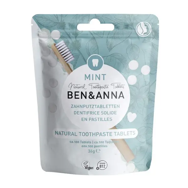 image of Ben & Anna Mint Natural Toothpaste Tablets 36g