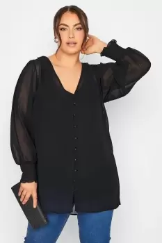 Image of Yours Shirred Cuff Blouse