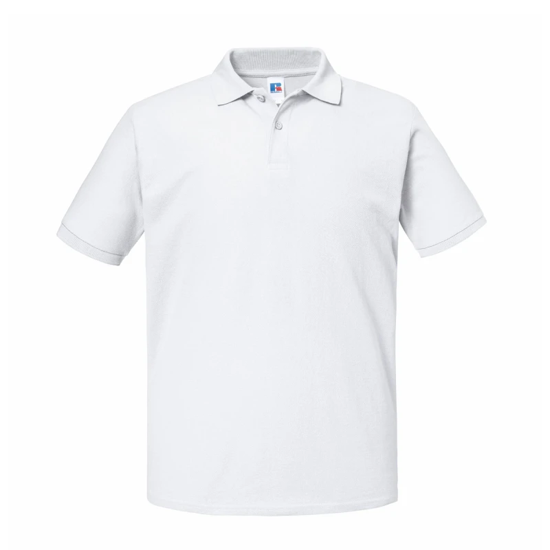 Image of Russell Authentic Eco Pique Polo Shirt White