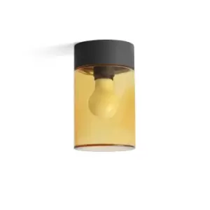Image of Kila Dark Grey Surface Mounted Ceiling Lamp Amber 2700K IP65