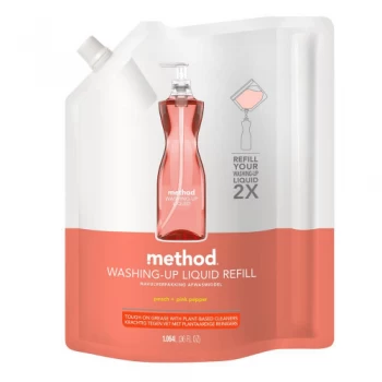 image of Method Wash Up Refill Peach & Pink Pep 1064ml