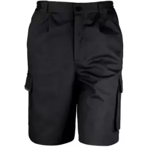 Image of Result Unisex Work-Guard Action Shorts / Workwear (L) (Black) - Black