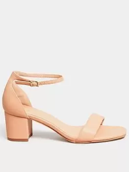 Long Tall Sally Block Heel Sandal Nude Pu, Nude, Size 13, Women