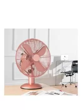 image of Daewoo 12" Rose Gold Desk Fan