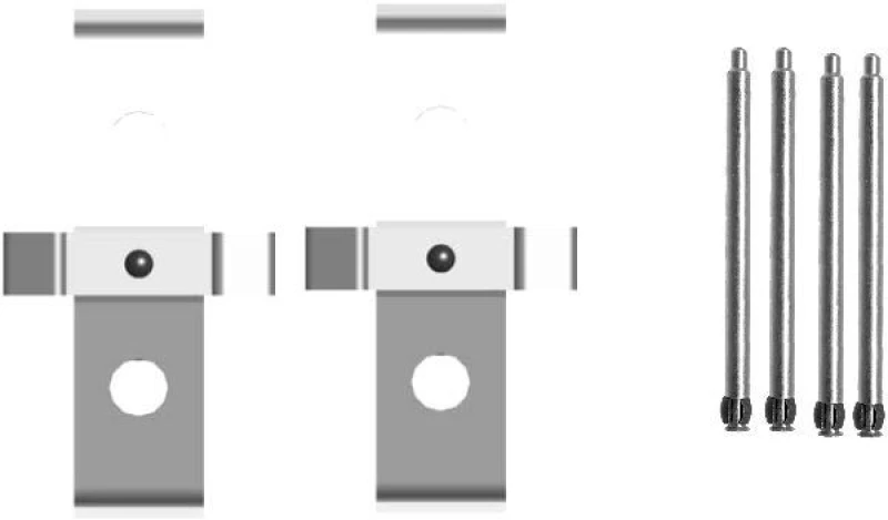 Image of HELLA Brake pad fitting kit HELLA 8DZ 355 205-021