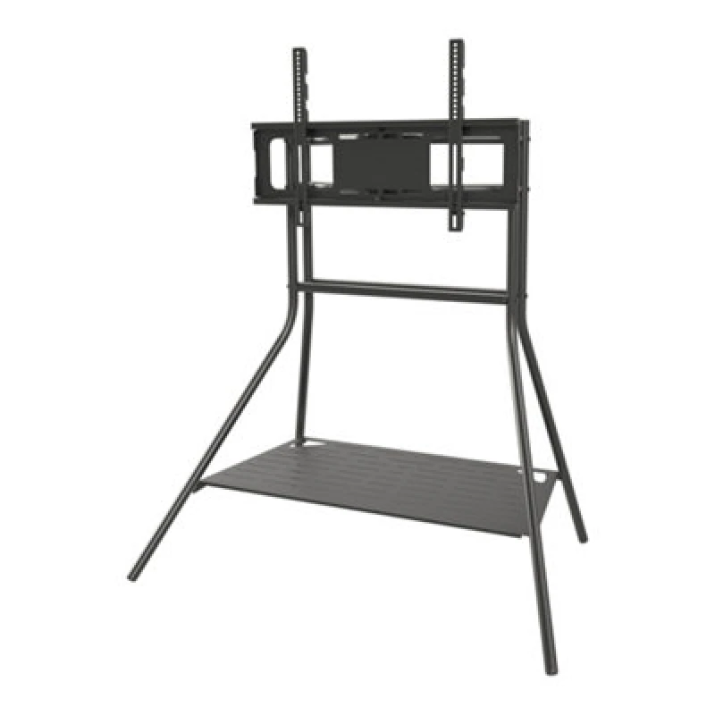 Image of Avf Tiga Quad Freestanding Metal TV Stand With Swivel Mount & Shelf For 32-83" Tvs Up To 45Kg - Black