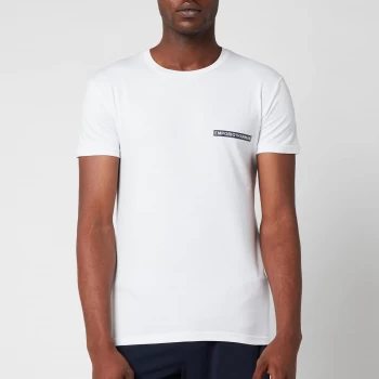 Image of Emporio Armani Icon Logo Lounge Slim Fit T-Shirt White Size L Men