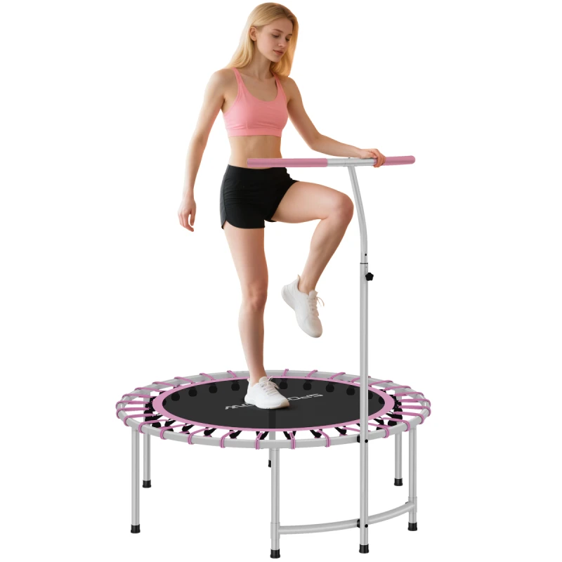 Image of Sportnow 40" Fitness Trampoline With 5-Level Adjustable Handle, Purple