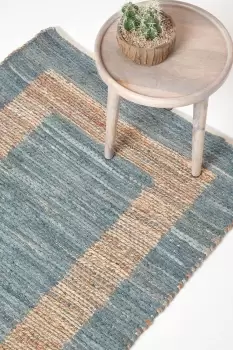 Image of Veranda Grey and Nude Hemp Chindi Rug