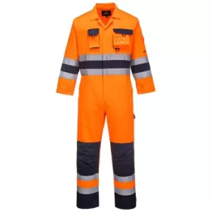 Image of Portwest Nantes Hi Vis Overall Orange / Navy 2XL