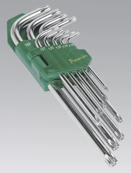 Image of Genuine SEALEY AK7172 Security TRX-Star Key Set 9pc Long Fully Polished