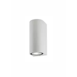 image of Netlighting Merano Cincinnati Round Outdoor Up Down Wall Lamp Aluminium White Gl