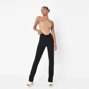 Image of Missguided Split Back Leggings - Black