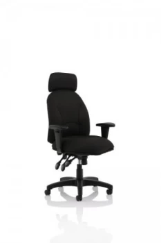 image of Trexus Energize Aviator Chair Black 540x450x490-590mm Ref