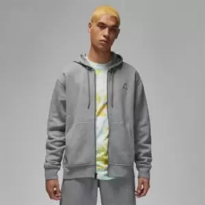 Image of Jordan M J Essential Full-Zip Hoody, Carbon Heather/White, Male, Hoodies, DQ7350-091