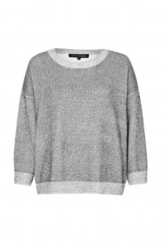 image of French Connection Hollywood knits jumper Black White