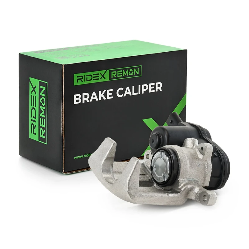 Image of RIDEX REMAN 78B1790R Brake caliper Rear Axle, with electric motor, for vehicles with electric parking brake Grey Cast Iron Brake Caliper (78)