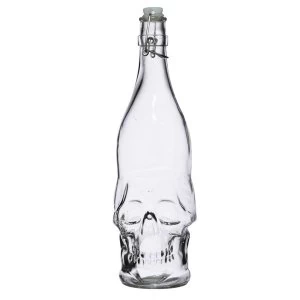 Image of Clear Glass Skull Shaped Water Bottle