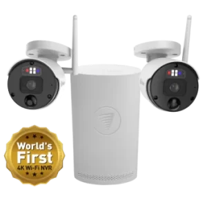 Image of SecureAlert 2 Camera 4 Channel 4K Ultra HD WiFi NVR Security.