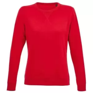 image of SOLS Womens/Ladies Sully Sweatshirt (S) (Red)