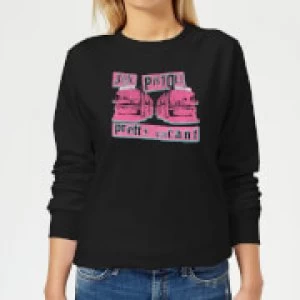 Image of Sex Pistols Pretty Vacant Womens Sweatshirt - Black